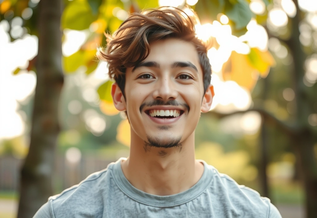 Une personne souriante et pleine d'énergie, entourée d'une aura de vitalité et de bien-être, symbolisant les effets positifs des vitamines naturelles.